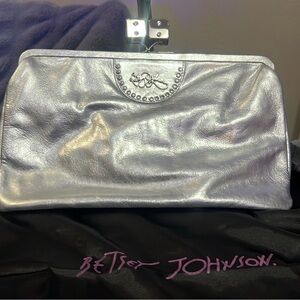 Betsey Johnson Silver Clutch